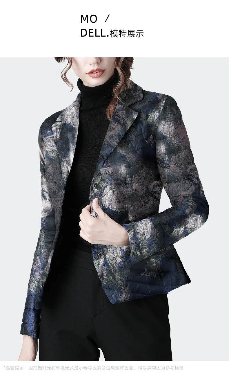 Suit Collar Slim Down Jacket - P12 Hub Europe