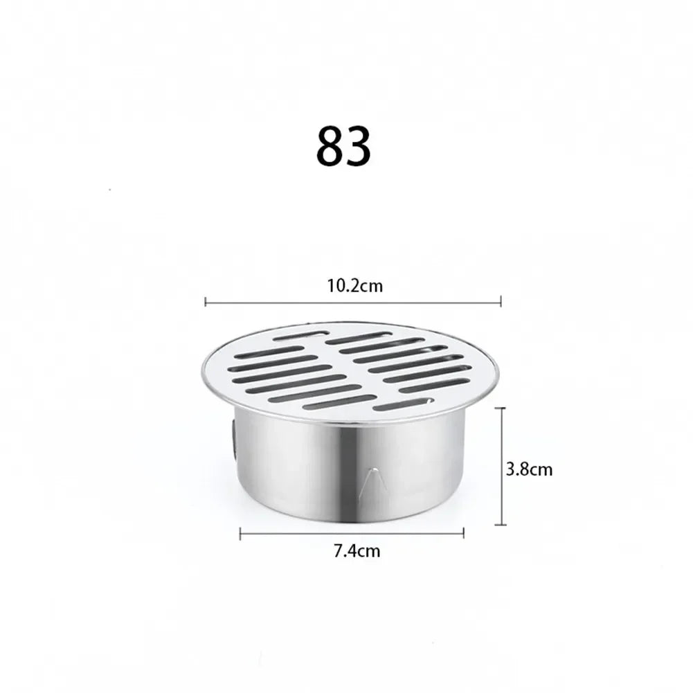 Outdoor Balcony Floor Drain Stainless Steel Drainage Roof Round Floor Drain Cover Rain Pipe Cap For Garden Floor Drain