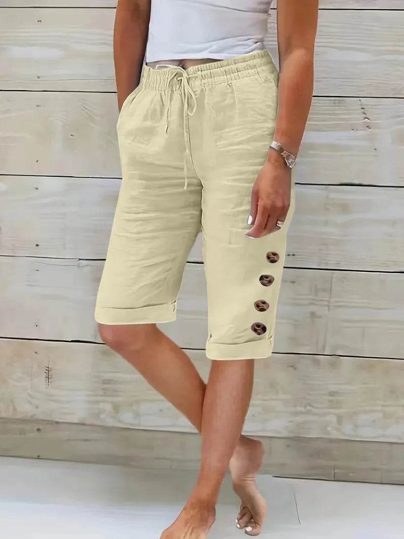 Women's Summer Cotton Linen Pants - P12 Hub Europe