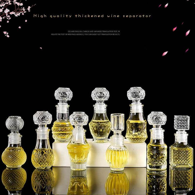 1Pcs 50ml Transparent Small Empty Spirit Whisky Wine Bottle Mini Glass Alcohol Liquor Bottles With Screw Cap Whiskey Decanter - P12 Hub Europe
