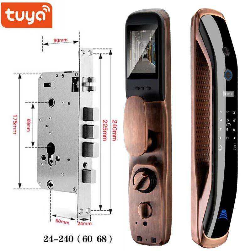 Door Lock with Camera App, Card, Code, 40-90cm - P12 Hub Europe