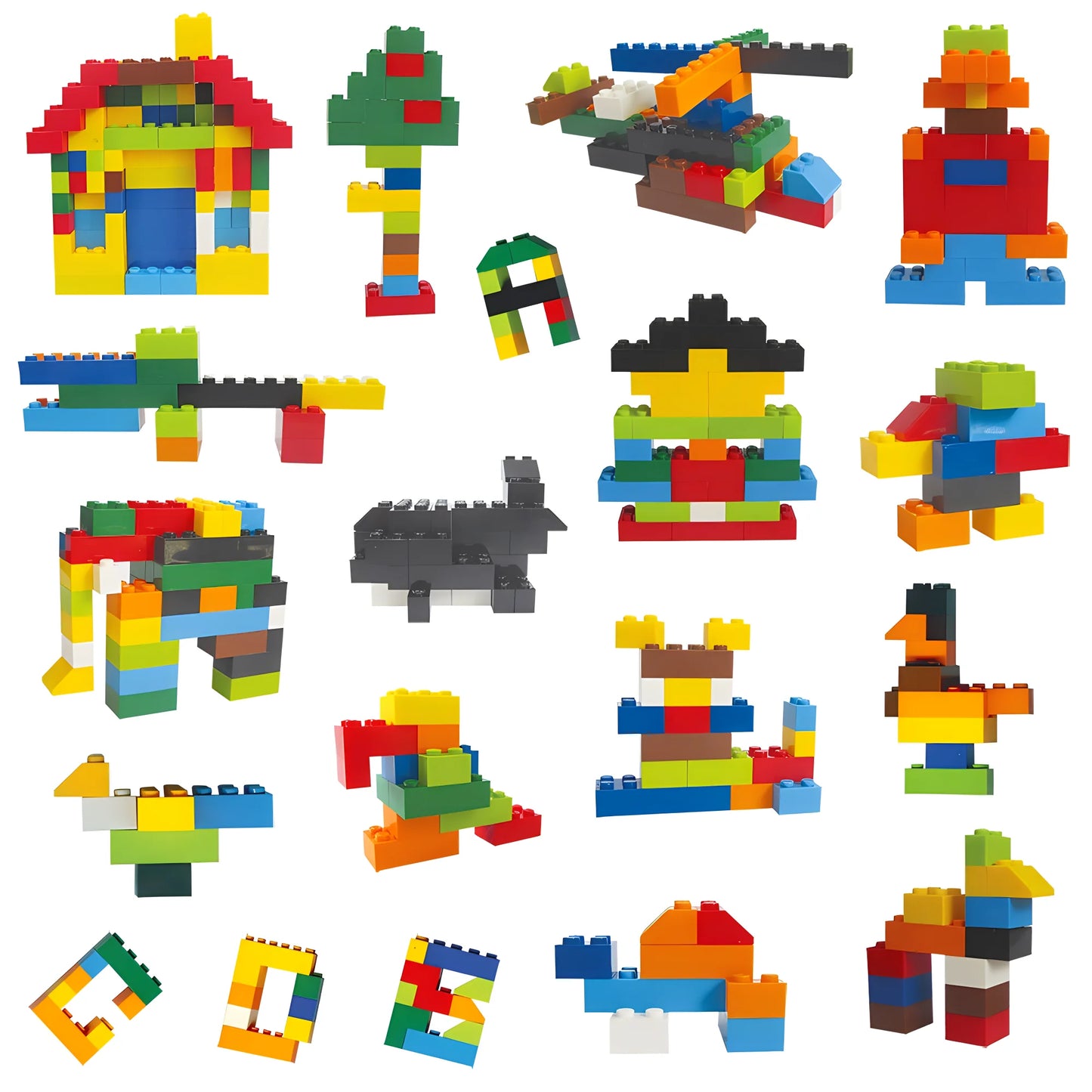 1000 DIY creative building blocks bulk set Urban Classic building blocks Assembled birthday gift children's educational toys