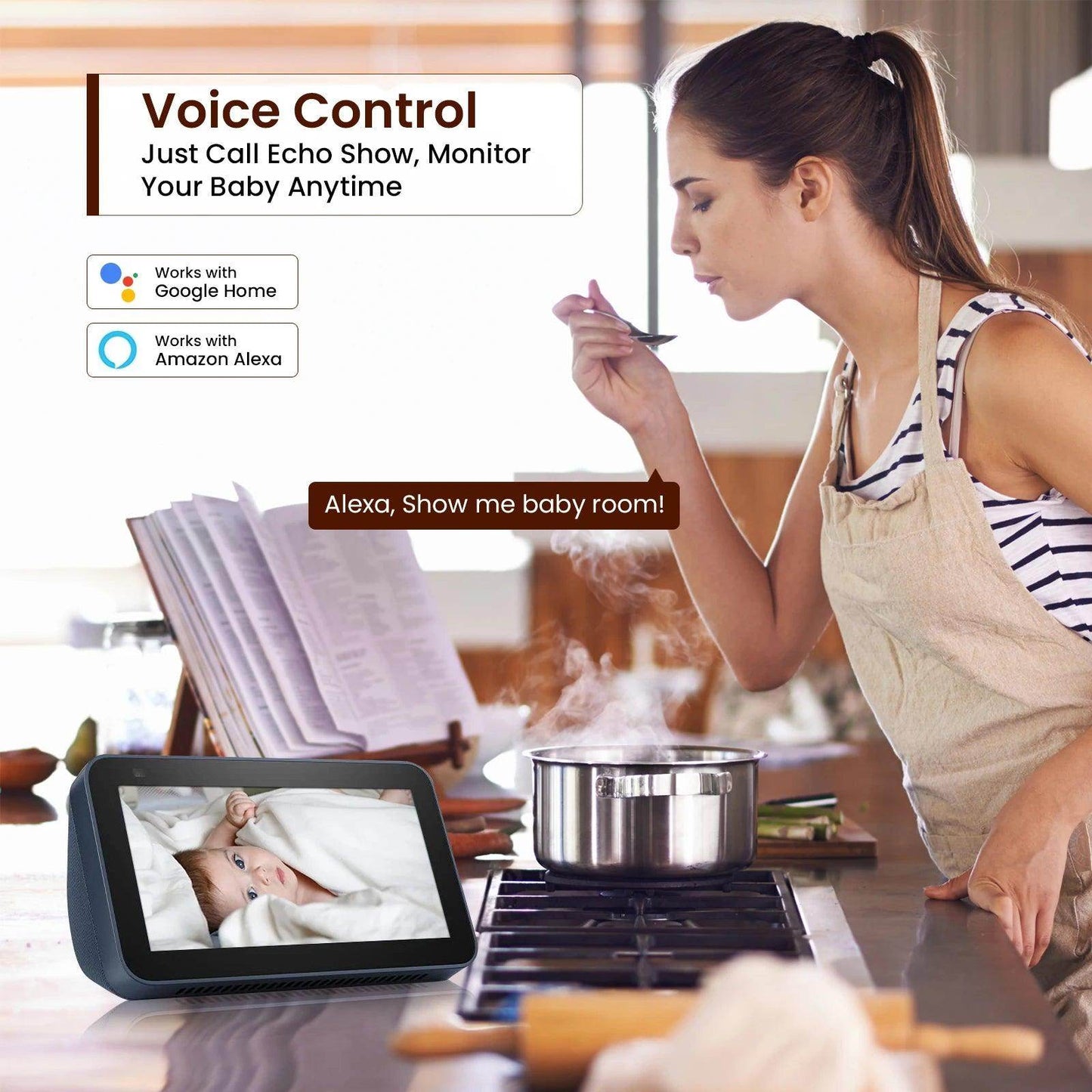Indoor Camera WiFi 360 PTZ Tuya 1080P Audio - P12 Hub Europe