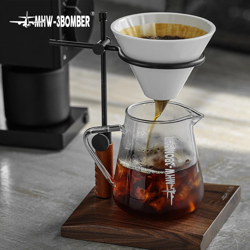 MHW-3BOMBER 500ml Coffee Server Glass Coffee Pot Espresso Dripper Pour Over Maker Brewer Pot Clear Chic Home Kitchen Accessories