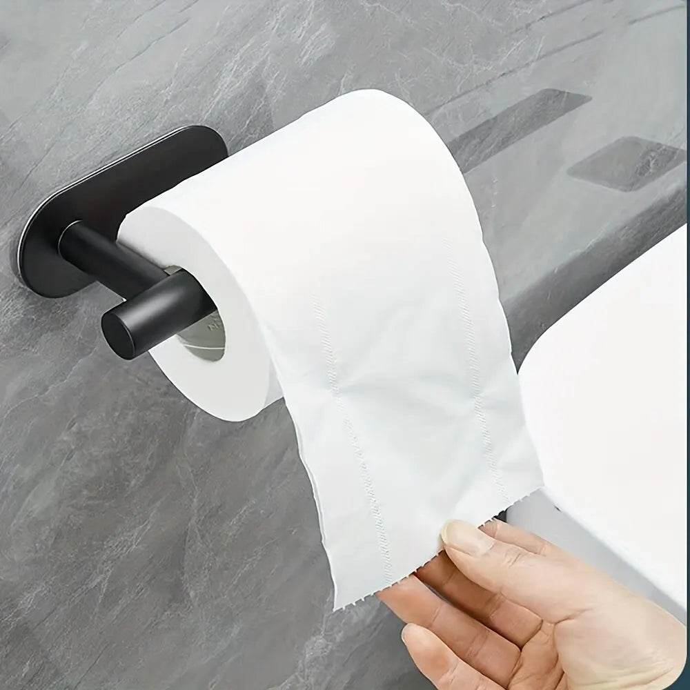 No Drilling Toilet Paper Holder Bathroom Roll Tissue Towel Dispenser Hanger Stainless Steel Napkin Storage Kitchen Accessories - P12 Hub Europe