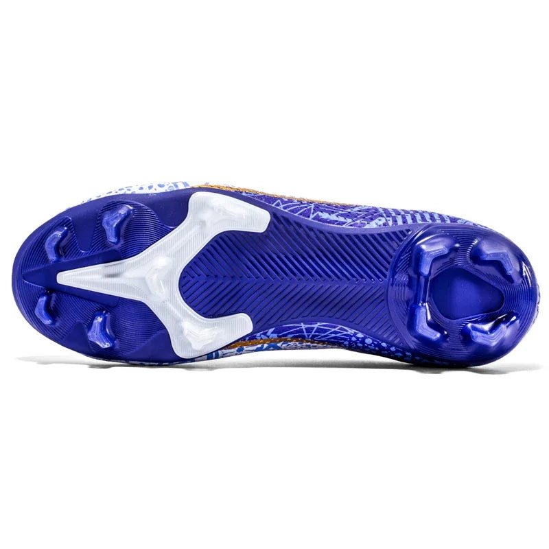Football Shoes Three In One Set Men's Soccer Shoes Soccer Sock Soccer Plastic Shin Guard Adults Kids Size 38-45