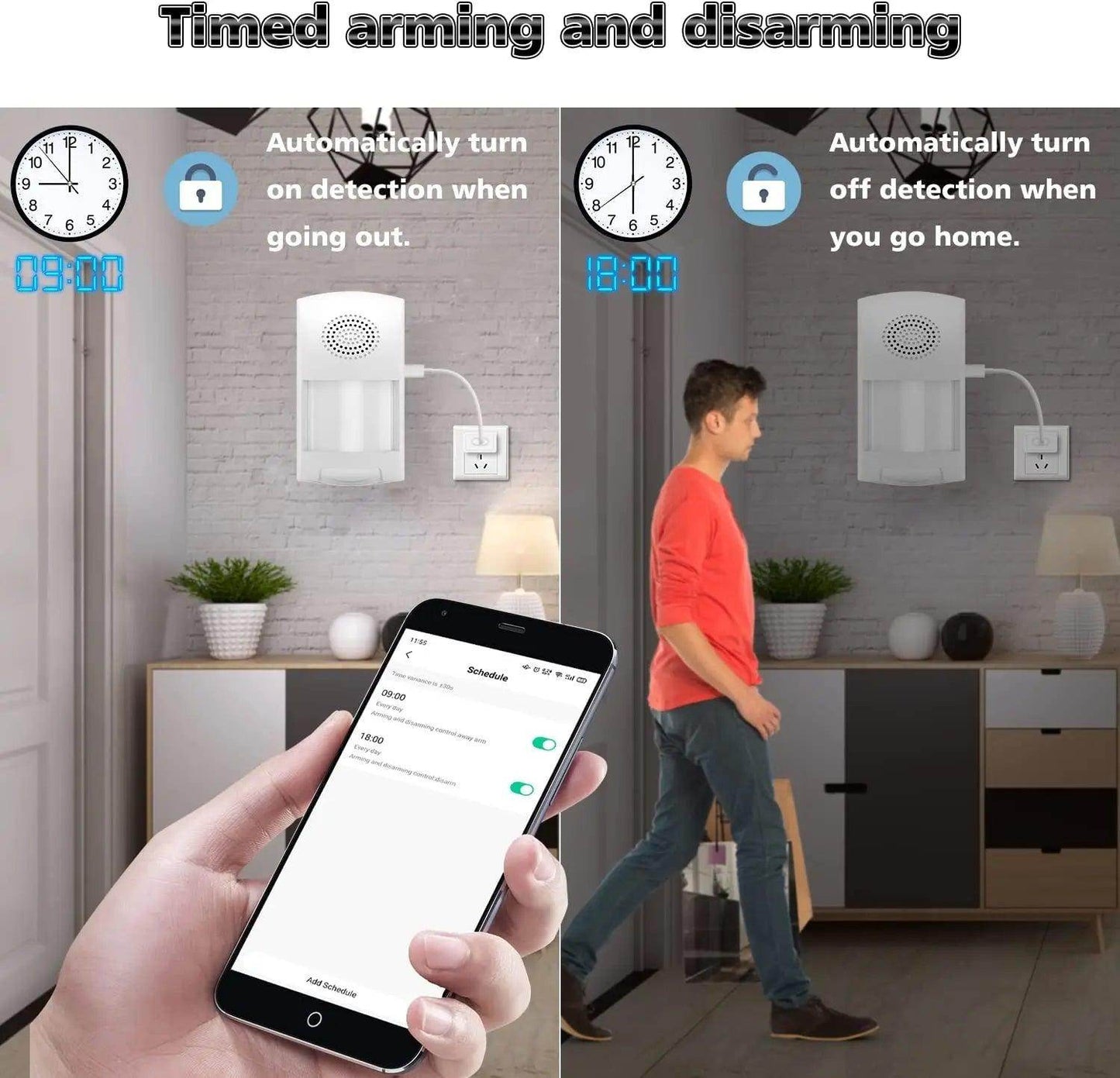 Sensor Alarm WiFi PIR Tuya Smart - P12 Hub Europe