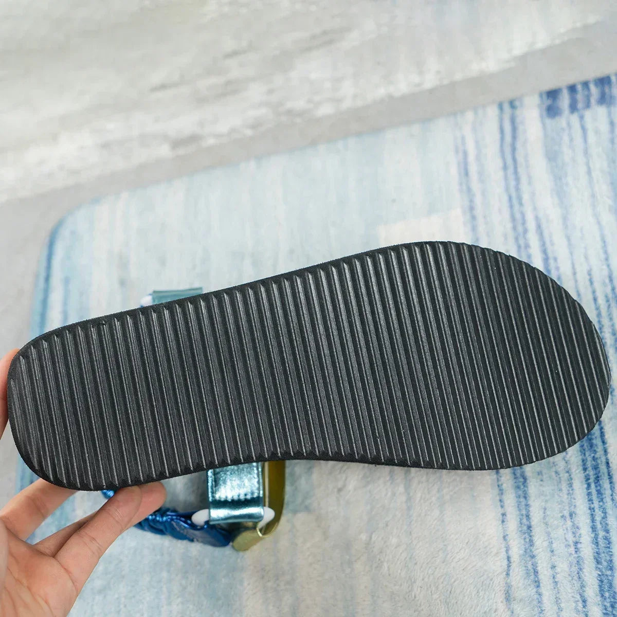 2025 Summer Flat Women's Shoes Hemp Rope Set Foot Beach Sandals Outdoor All-match Casual Slippers Large Size Girls Sandals