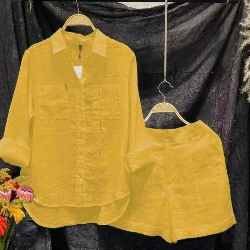 Cotton Linen Shorts Set - P12 Hub Europe