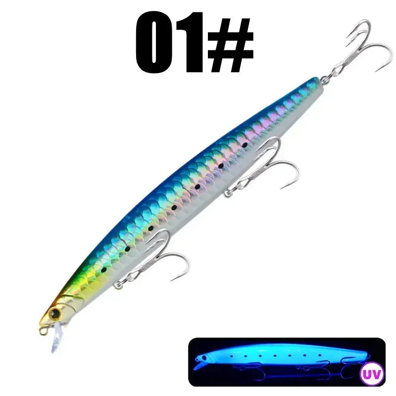 GREENSPIDER 16cm 33g New Long Casting Minnow Baits Floating Sea Fishing Lures Wobble Artificial Hard Baits Jerkbait Minnow