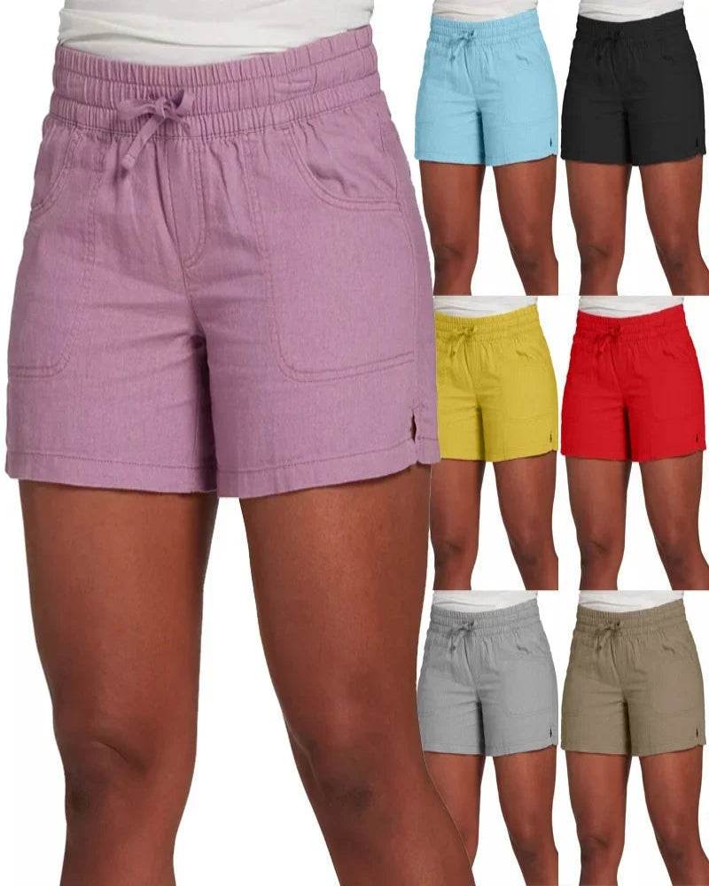 Women Elastic Waist Split Shorts - P12 Hub Europe