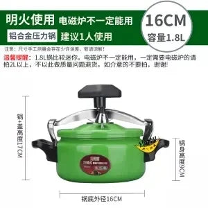 Mini Pressure Cooker Small Pressure Cooker Household Commercial Gas Open Flame Universal 2-3 People Use Cooker Aluminium Cooking