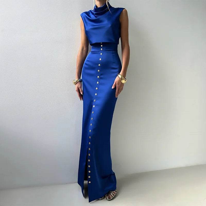 Elegant Split Skirt Crop Set - P12 Hub Europe