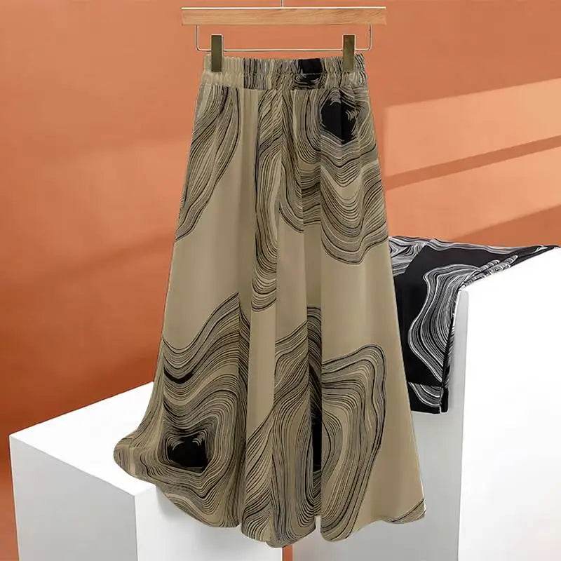 Women's Printed Midi Skirt - P12 Hub Europe