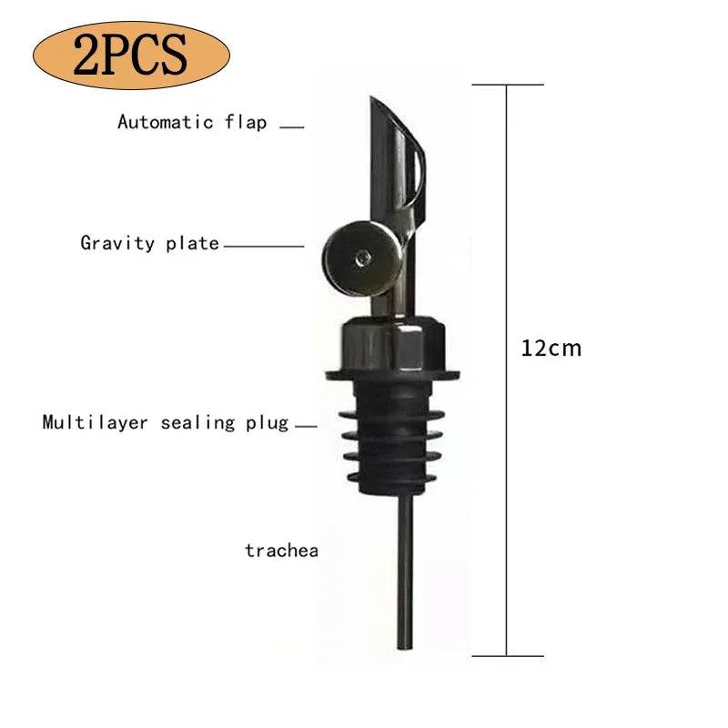 304 Stainless Steel Olive Oil Stopper Cap Dispenser Spout Sauce Vinegar Auto Open Pourer Nozzle Wine Liquor Bottle Plug - P12 Hub Europe