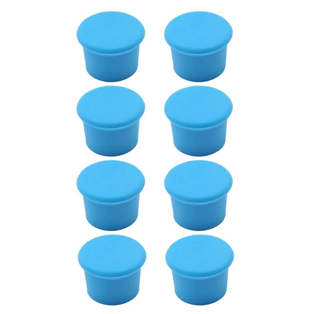 8Pcs Wine Stoppers Reusable Silicone Wine Corks Wine Bottle Stopper Beverages Beer Champagne Sealed Bottle Cap Keep Wine Fresh - P12 Hub Europe