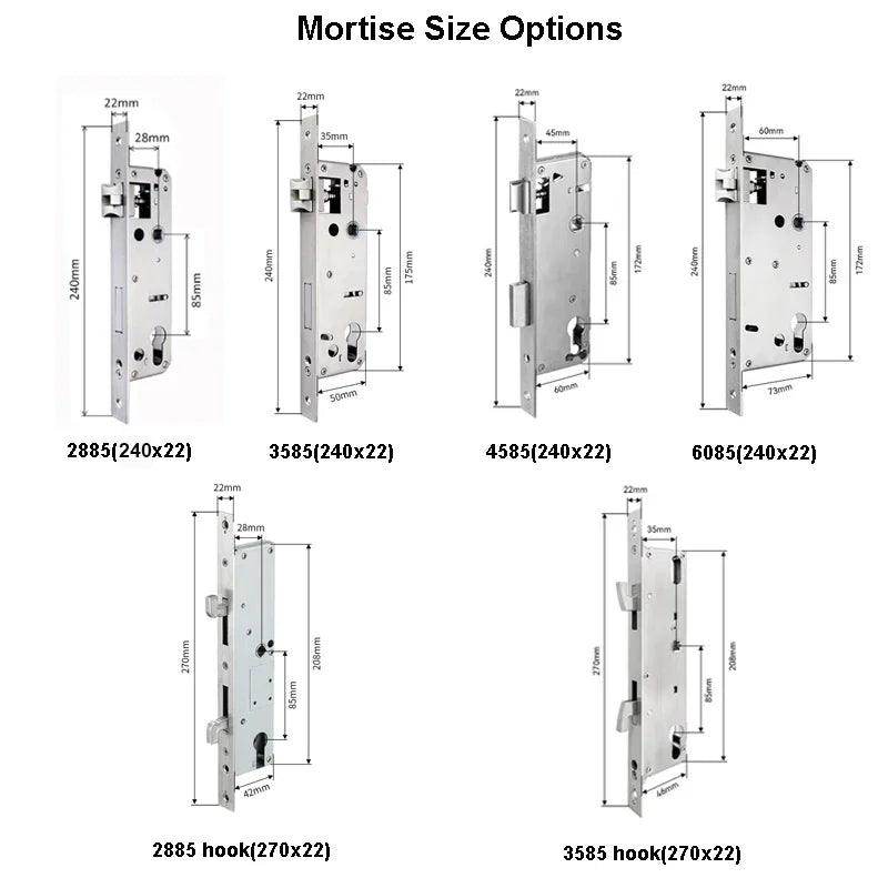 WiFi Sliding Door Lock | IP66, Fingerprint, Card, Code, Glass/Aluminum - P12 Hub Europe