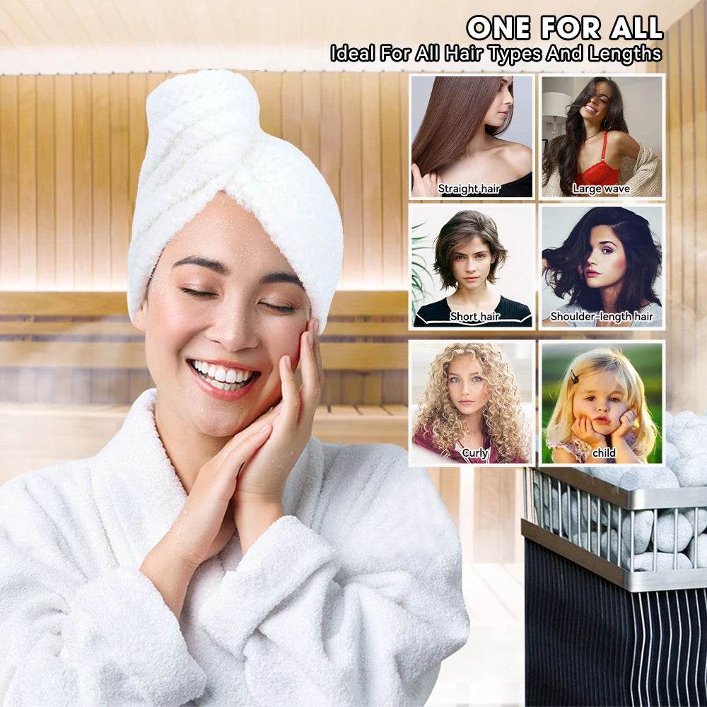 Alileader Microfiber Hair Towel Wrap Super Absorbent Turban Coral Velvet Hair Dry Hat Caps Hair Towels For Women Curly Long Hair - P12 Hub Europe