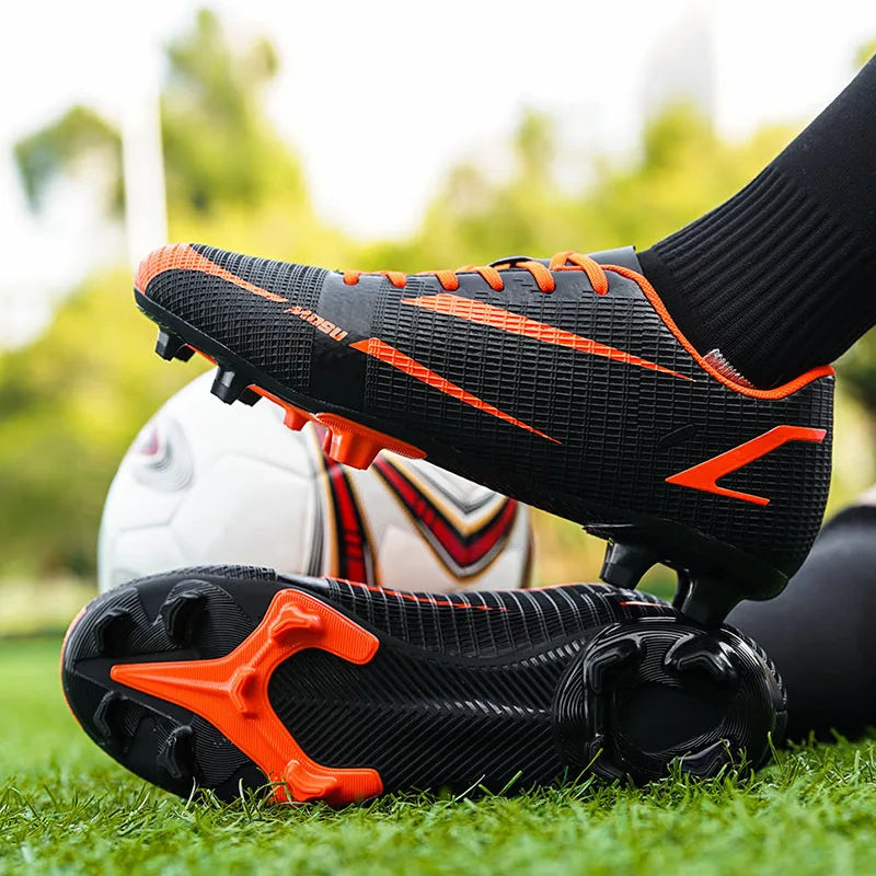 New Outdoor Men Soccer Shoes Adult Kids Long Spikes Football Boots Training Sport Footwear Sneakers Non Slip Training Unisex