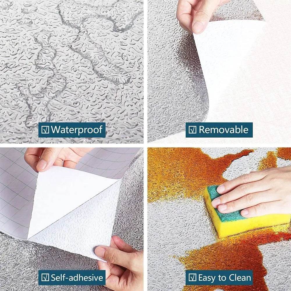 Kitchen Oil-proof Self Adhesive Stickers Anti Fouling High Temperature Waterproof Aluminum Foil Wallpaper Cabinet Contact Papers - P12 Hub Europe