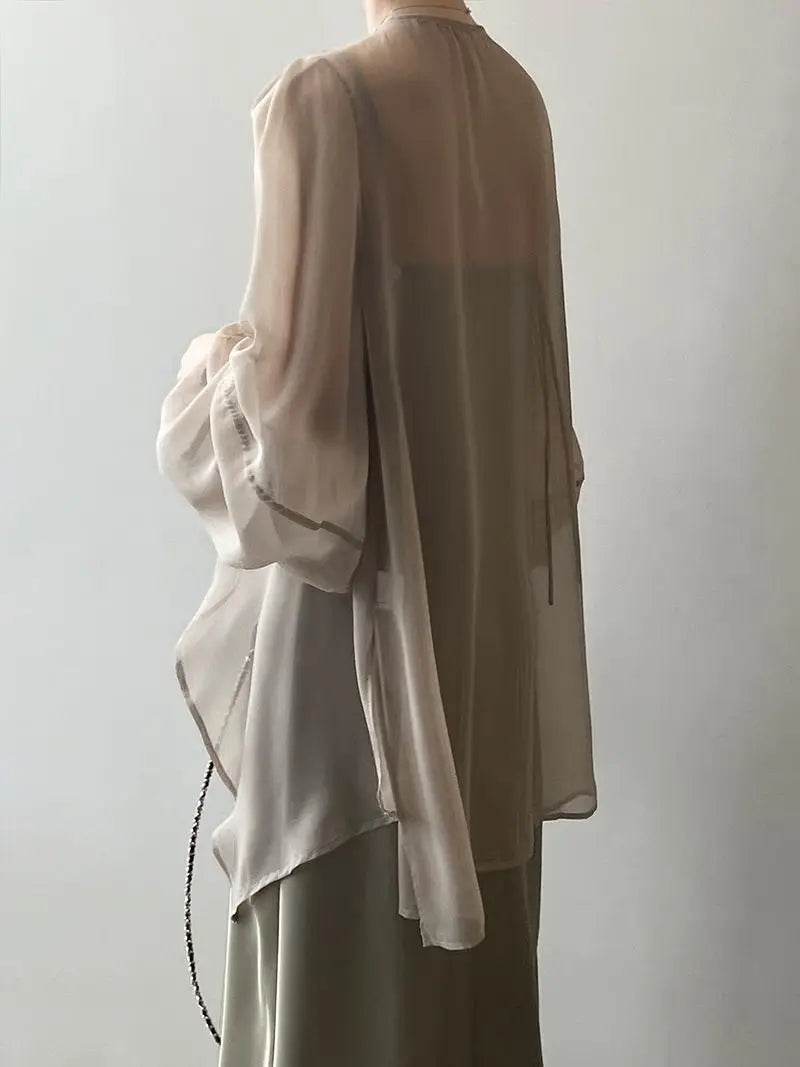 Women's V-neck Chiffon Loose Shirt - P12 Hub Europe