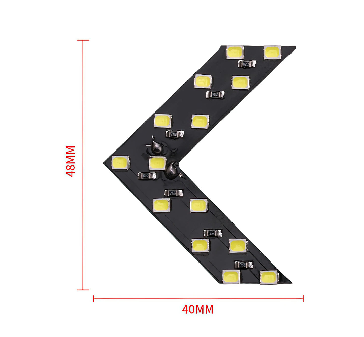 2Pcs Car LED Lights Rear View Mirror Arrow Panel Light 12V 14SMD Rear View Mirror Indicator Turn Signal Lamp Auto Accessories