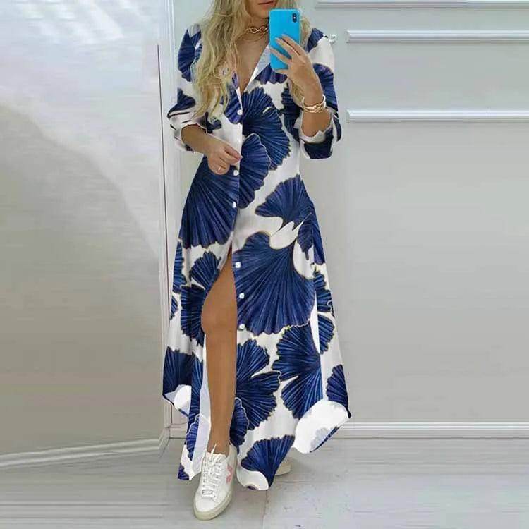 Asymmetrical Shirt Dress Elegant Office - P12 Hub Europe