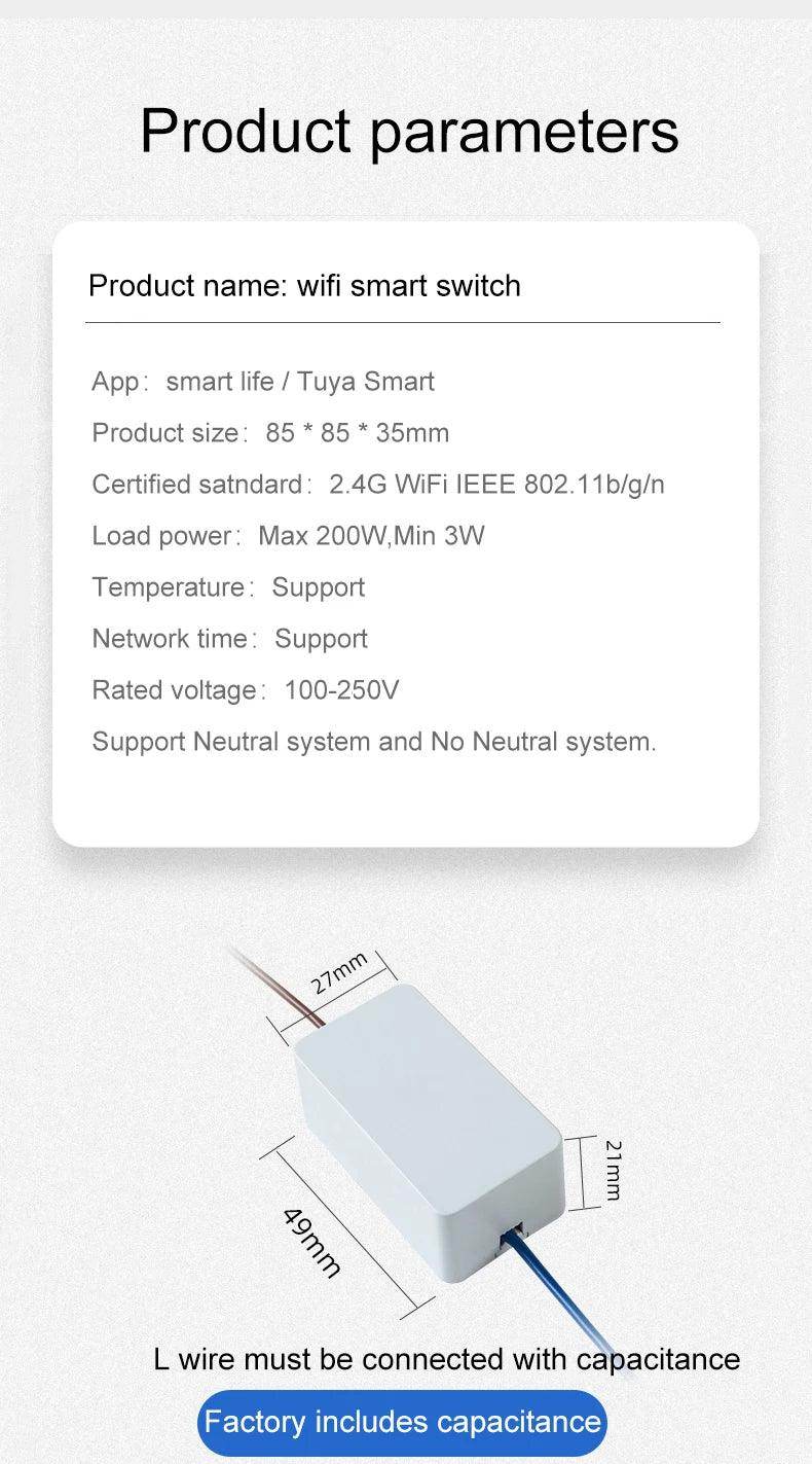 WiFi Smart Switch Temp Time 1-3 Gang - P12 Hub Europe