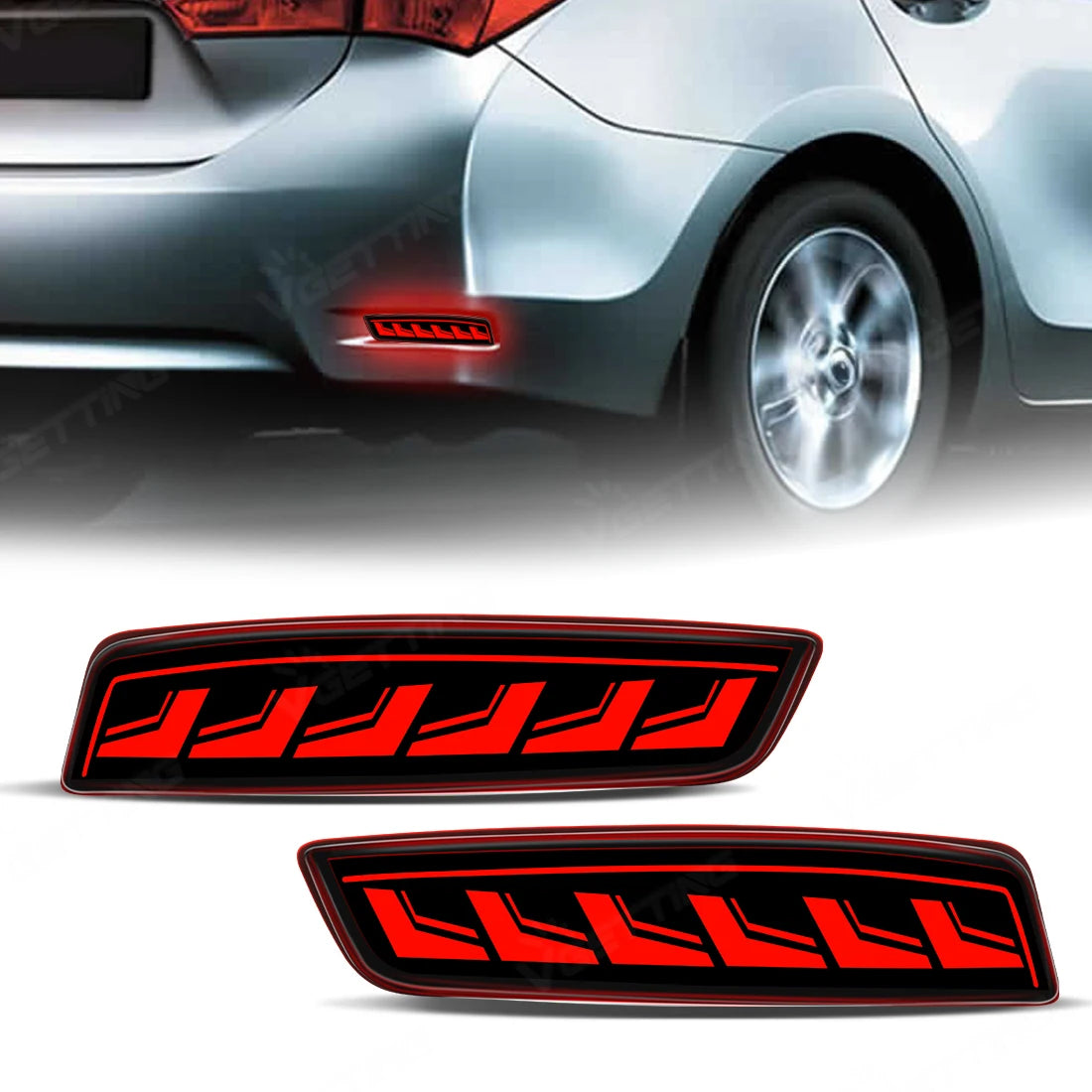 LED Rear Bumper Light Assembly For Toyota Corolla Altis 2014-2018 For Lexus GS250 ES250 Dynamic Turn Signal Rear Tail Brake Lamp