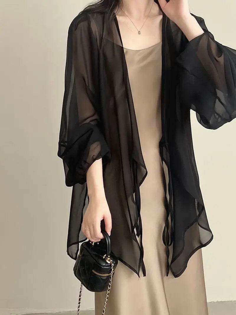 Women's V-neck Chiffon Loose Shirt - P12 Hub Europe