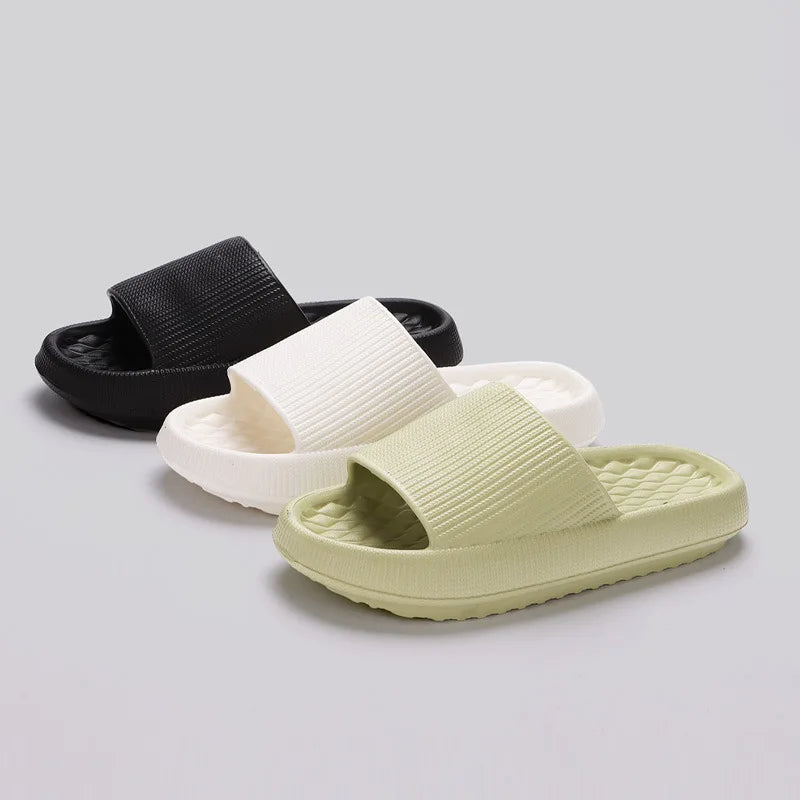 Women's Thick Platform Cloud Slippers EVA Soft Sole Pillow Slides Summer Beach Flip Flops Women Non Slip Bathroom Home Slippers