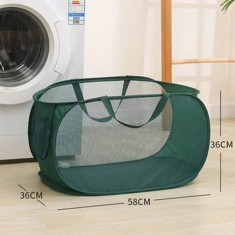 Durable Collapsible Mesh Laundry Hamper - P12 Hub Europe