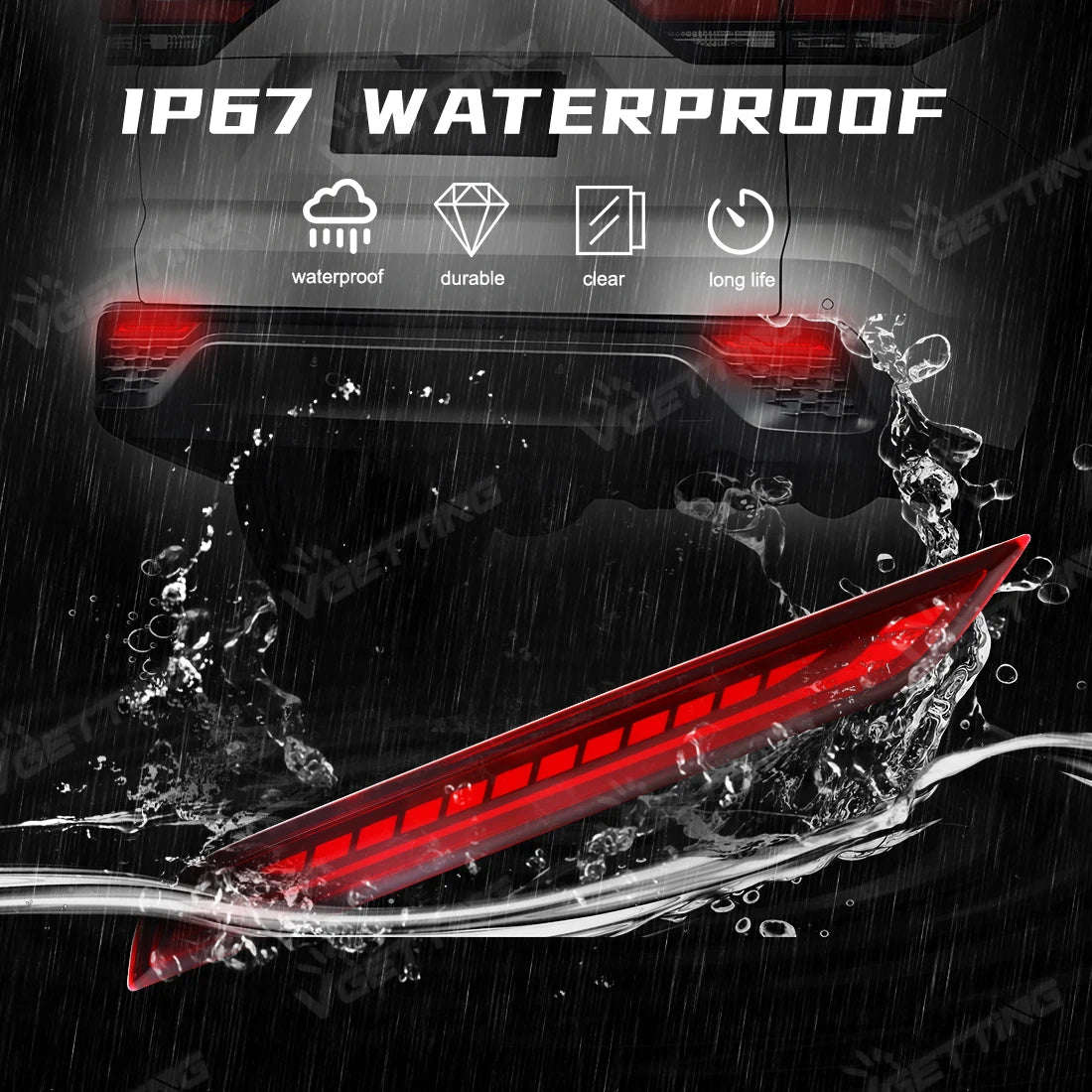 Car LED Rear Bumper Reflector Lights For Toyota Innova 2022 2023 Dynamic Turn Signal Lamp Brake Warning Lamp Accessories 12V