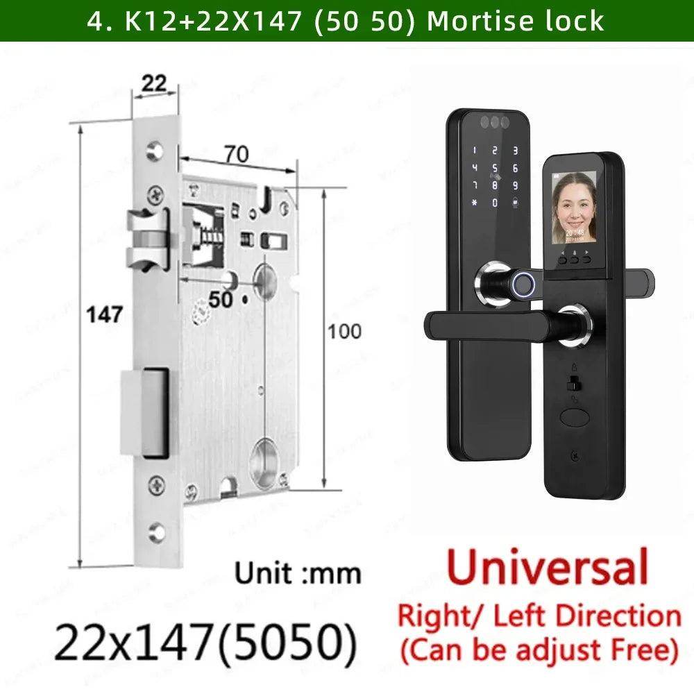 WiFi 3D Face Lock Camera, Screen, Fingerprint, 35-55mm - P12 Hub Europe