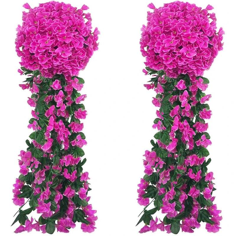 Artificial Flower Silk Violet Wall Hanging Wedding Scene Decor Home Potting Outdoor Garden Party Festival parts diy gift Hotsale - P12 Hub Europe