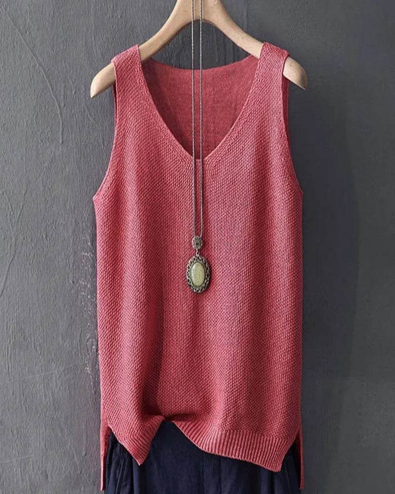 Women's Summer Sleeveless Knit Blouse - P12 Hub Europe