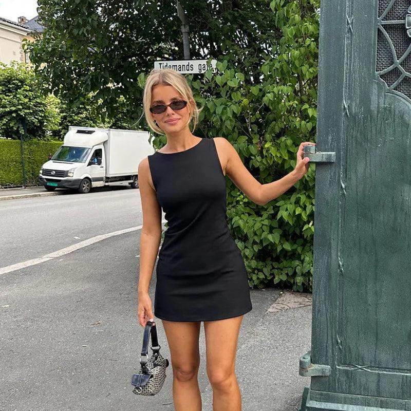 Sleeveless Knit Mini Dress Slim Summer - P12 Hub Europe