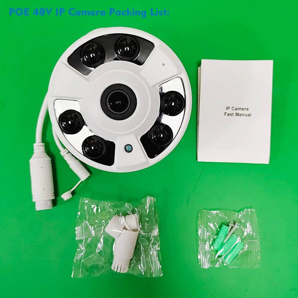 Fisheye IP Camera4K 8MP 180°, Audio, Night - P12 Hub Europe