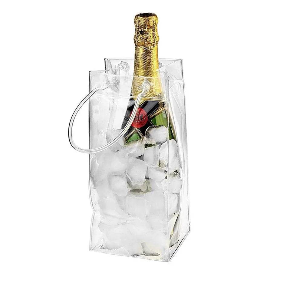 Ice Bag Wine Beer Champagne Bucket Drink Bottle Cooler Chiller Foldable Carrier PVC Ice Wine Bag Picnic Ice Wine Utensils - P12 Hub Europe
