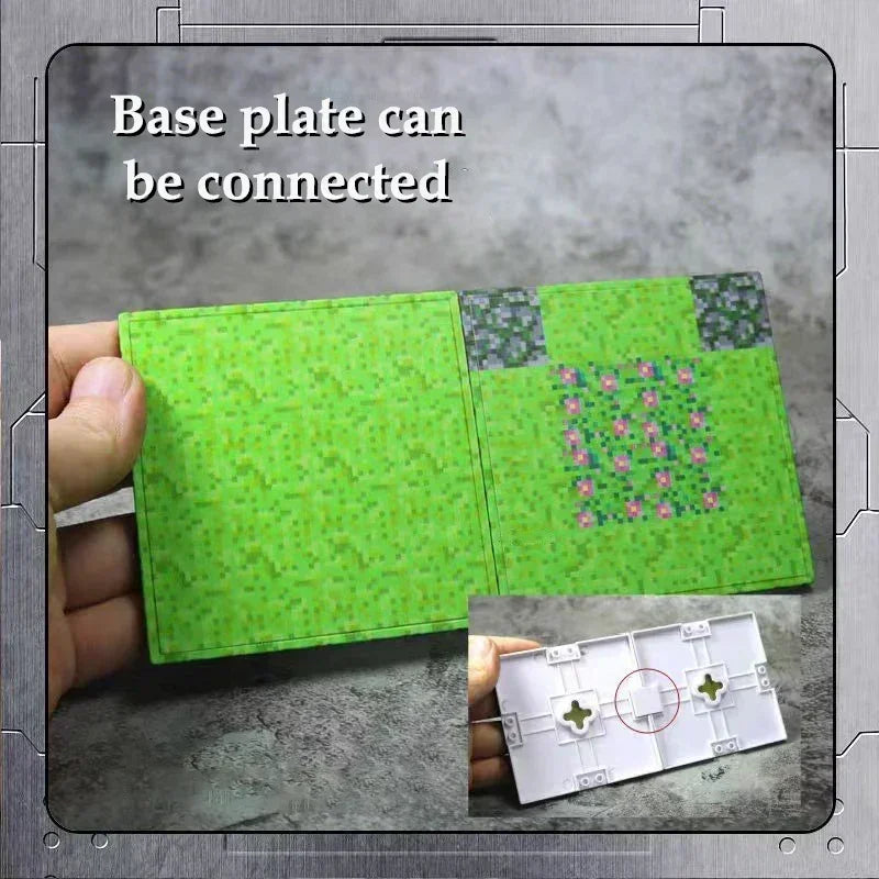Magnetic Base Plate Variety Baseplates Match Mine World DIY Magnetic Building Blocks Toys for Boys and Girls Children Toy Gift