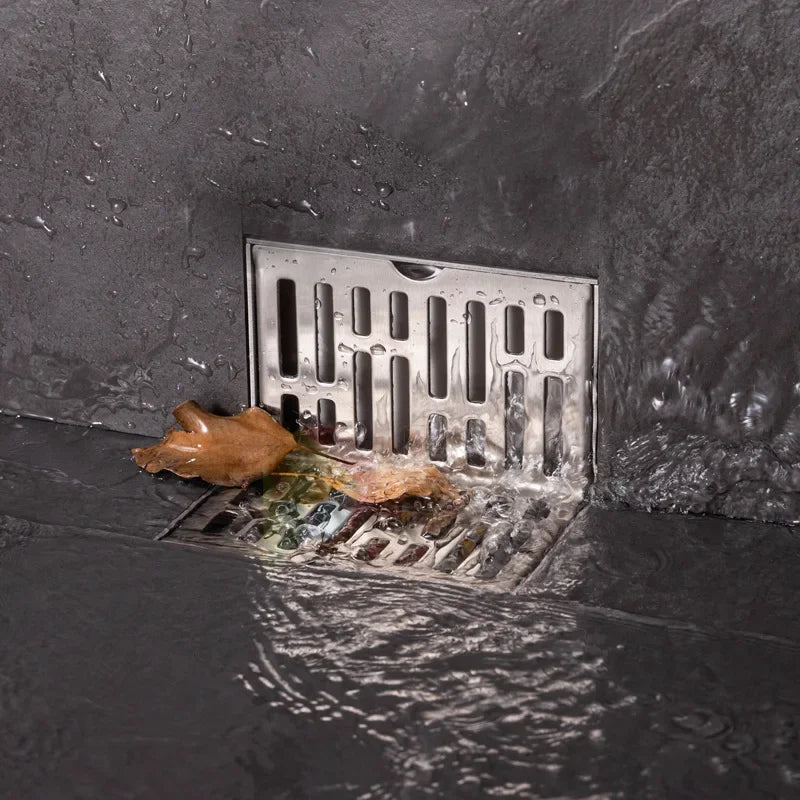 304 stainless steel rust proof outdoor L-shaped floor drain, same floor corner drainage floor drain,