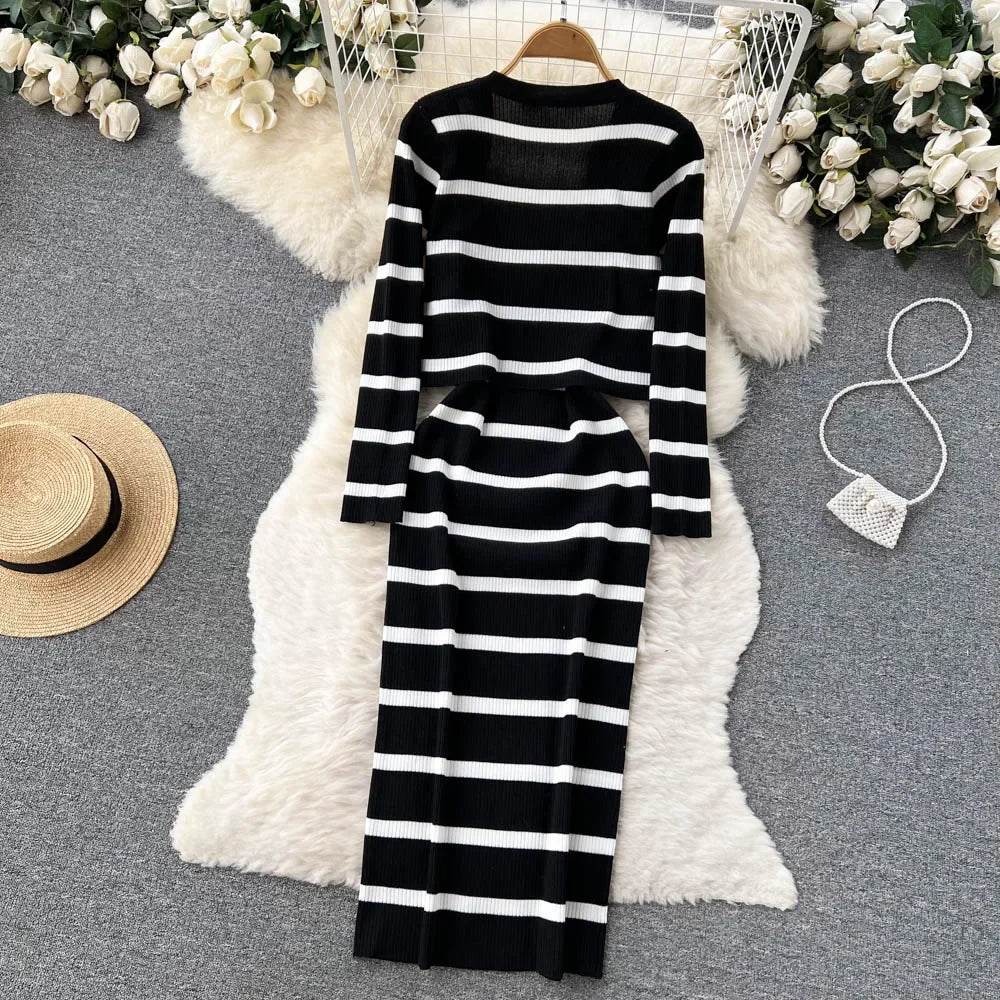 Patchwork Dress Cardigan Set - P12 Hub Europe