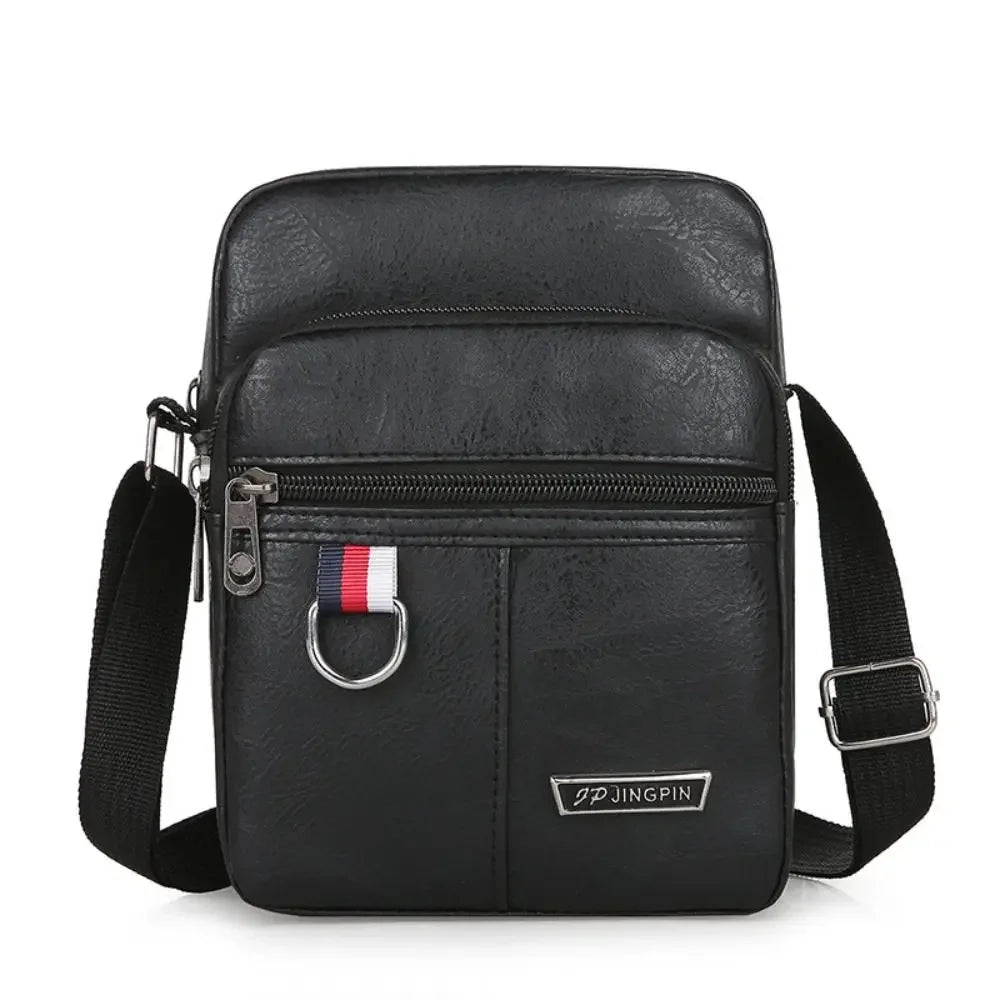 PU Leather Men's Bag Casual New Large Capacity Waterproof Handbag Brown Black Shoulder Messenger Bags Outdoor