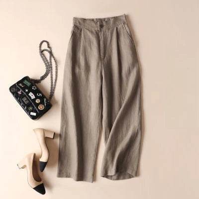 Women's Wide-Leg Linen Pants - P12 Hub Europe