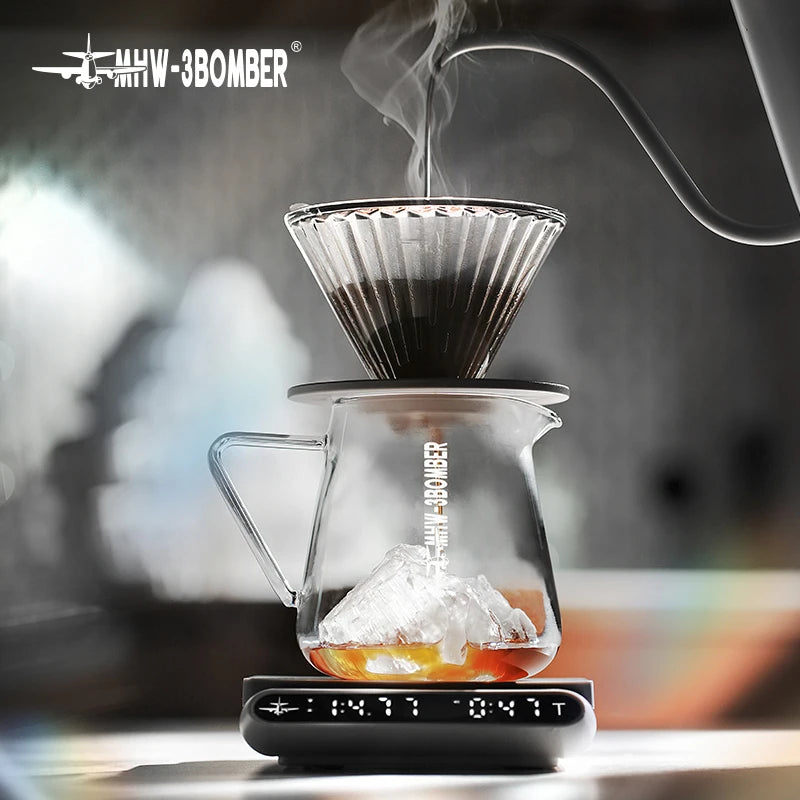 MHW-3BOMBER 500ml Coffee Server Glass Coffee Pot Espresso Dripper Pour Over Maker Brewer Pot Clear Chic Home Kitchen Accessories