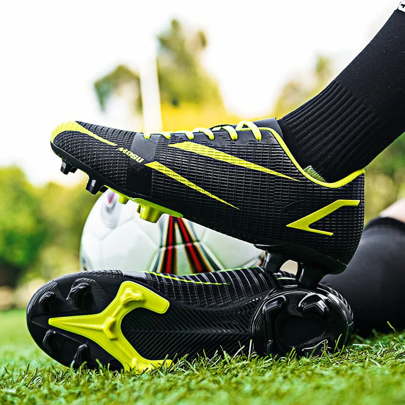 New Outdoor Men Soccer Shoes Adult Kids Long Spikes Football Boots Training Sport Footwear Sneakers Non Slip Training Unisex