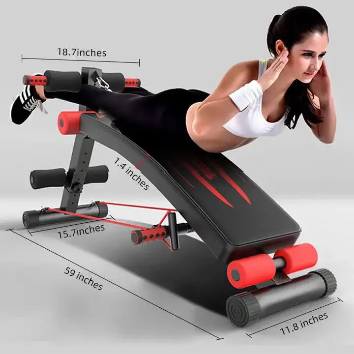 Gym Equipment Sit up Bench Muscle Exercise Ab Chair Foldable Portable Exercise Supine Board Carton Unisex Indoor