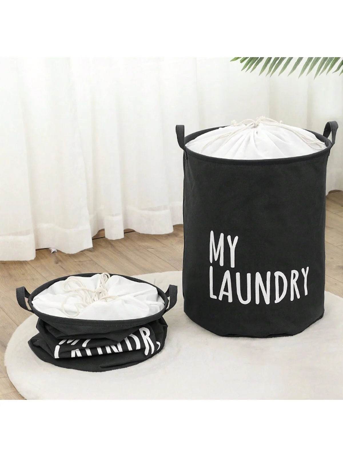 Foldable Drawstring Laundry Basket - P12 Hub Europe