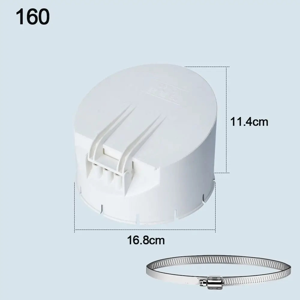 PVC Drainage Pipe Floor Drains 50-160mm White Rain Pipe Cap Anti Odor Insect-proof Roof Cover Outdoor Balcony Bathroom Accessory