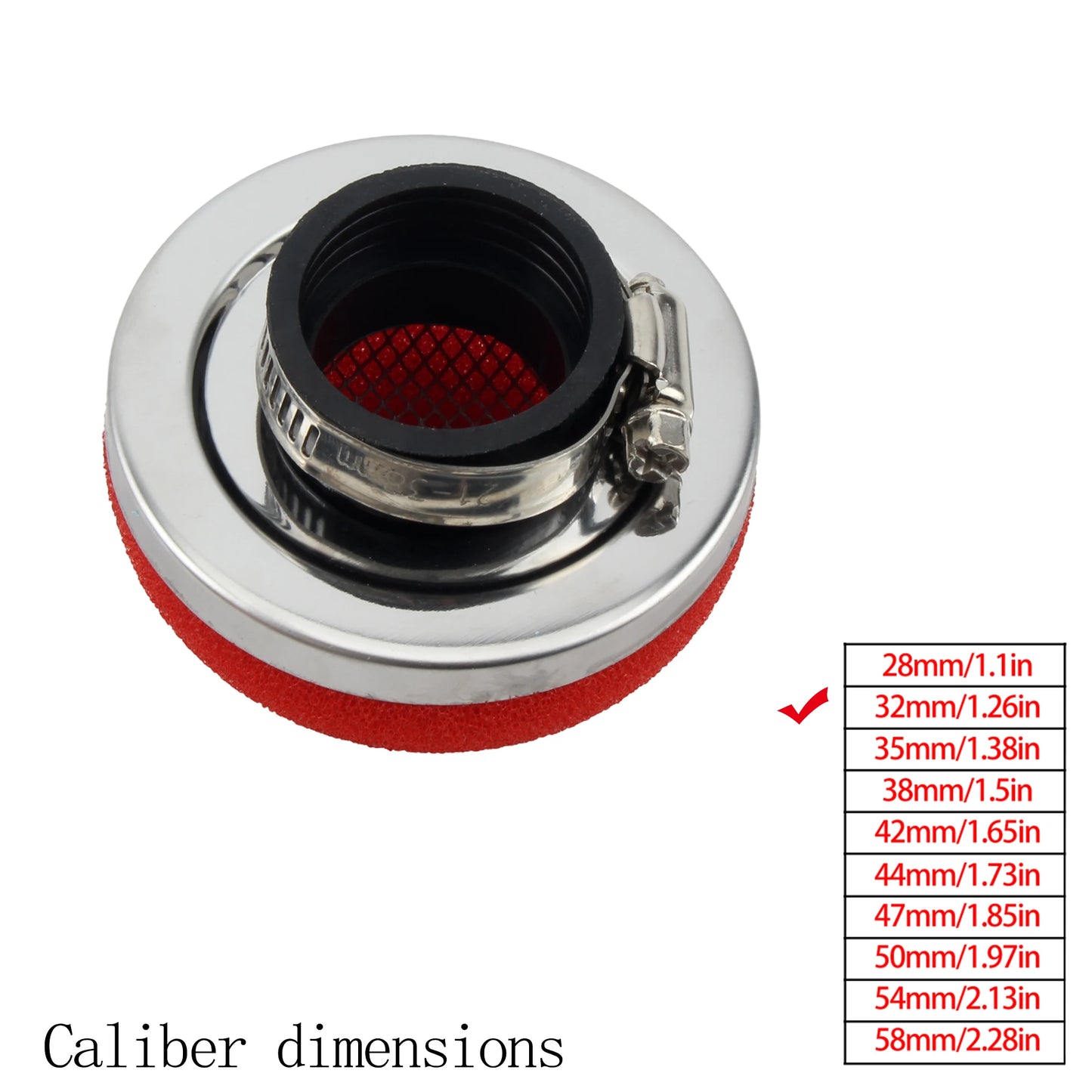 Motorcycle Air Filter Cleaner Air Filter 2 Stroke Engine Dirt Pit Bike Scooter 28/32/35/38/42/45/50/54/58MM Moto Parts